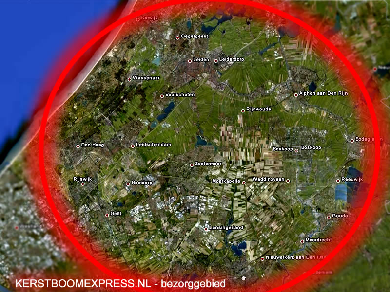 Ons bezorggebied is hier rood omlijnd